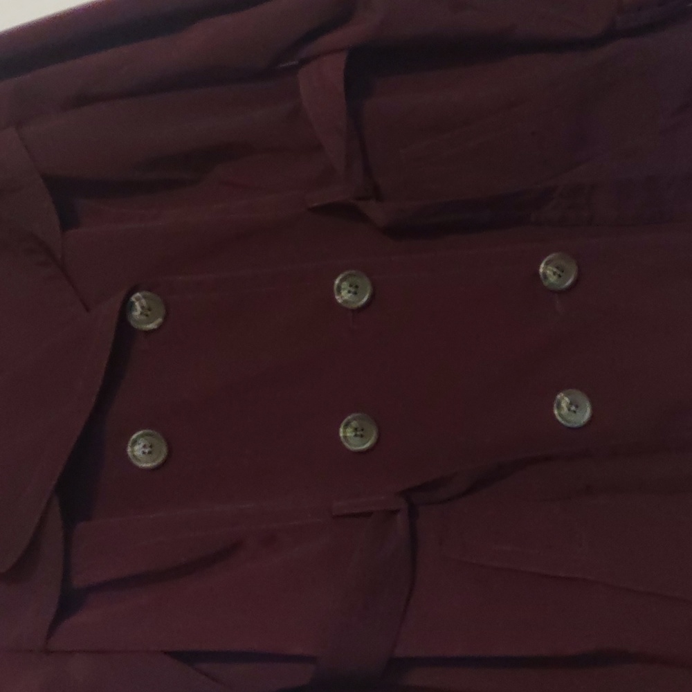 Worthington Double Breasted Rain Coat Size XL Dark Purple - Picture 3 of 7